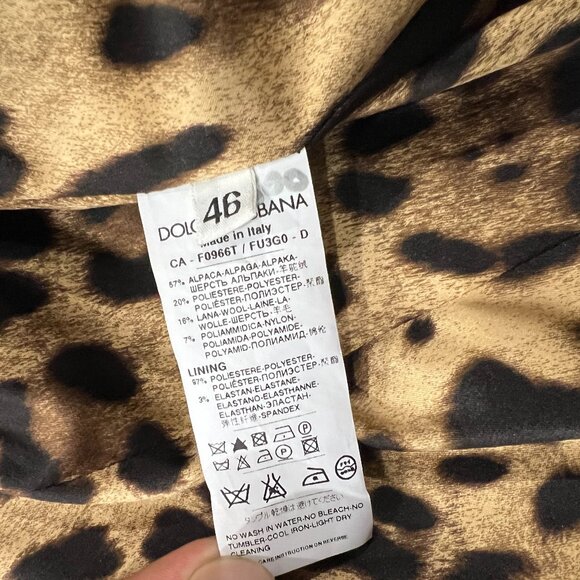 DOLCE & GABBANA Black Alpaca Fuzzy Open Jacket size 46 US 10 Sherpa - Picture 4 of 5